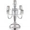 Candelabra Candle Holder Table Decor Centerpiece five Candle Candelabra Silver Plated metal Candle supports