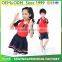 Wholesale new style primary school uniform high quality polo shirt with bule skirt or shorts