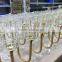 New Products Set of 3 Plated Florid Wedding Gift Gold Candle Holder