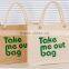 reusable jute shopping bag