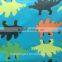 waterproof cartoon dinosaur print fabric for children jacket rain jacket