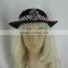 Black bowler hat setting cap party hat with badge