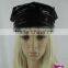 Black Leather Hat Police Officer Hat Party Hat