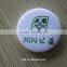Custom made tin badge with metal button
