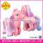 Mini plastic horse doll toy with hair