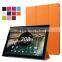 New arrival orange folding smart leather flip case back stand tablet case for Google Pixel C shockproof rugged case