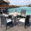 Luxury Outdoor Furniture, Black Rattan Outdoor Table with Chairs