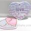 Heart shape Blank polymer valentine's ornament for sublimation