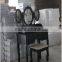 Elegant Black Dressing Table with Stool, 7 Drawers and 1 Oval Mirror