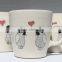 customized logo 11oz cute coffee mug romantic for sale
