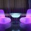 L shape led luminous outdoor garden chair and beach furniture
