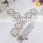 Elegant slipper white color rhinestone bead shoe upper for women shoes