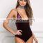 MGOO Fashion Manufacturer Purple Plunge Strap Bodysuits Velvet Blouses Cross V Neck Sexy Bloues Tops