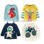 Custom Design Sublimation Cartoon Kids Wholesale Crewneck Sweatshirts Lovely Bear Print Baby Boy