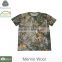 Custom-made merino wool camouflage t- shirt ,printed merino wool t-shirt