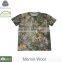 Merino wool factory wholesale men custom t shirt with high quality