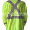 High Vis Lime Heat-applied Tape Long Sleeve Safety T-shirt