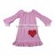 2016 kids wholesale clothing loving heart embroidery valentine dress fashion dress designs