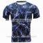 Comfortable and breathable printed men sports gym compression wear