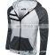 2016 Hot Sale Men's Zipper up Plain Hood Pullover Hoodie Sweatershirt