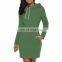 Hot Sale Plain Colour Pullover Winter Sweater Womens Hoodie Dress Long Sleeve