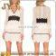 Wholesale Cotton Lace Dresses Evening Dresses With Three-Quarter Sleeves Front Lace Dress