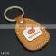 Custom PU leather keychain with printing your logo metal keyring
