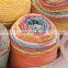 Cotton acrylic blend rainbow color ball yarn for pillow cover