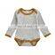 Infants & Toddler Knit Clothes Long Sleeve Spring Autumn Baby Contrast Color  Rib Cotton Romper