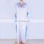 2019 Casual V-Neck Bats Sleeve Side Split Beach Kaftan Loose Summer Dress White Cotton Tunic Women Street Wear Maxi Dress