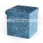 Customized Factory wholesale modern and fashion home furniture luxury Crushed Velvet foldable storage ottoman stool