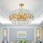 Luxury Modern Large Brass Gold Crystal Chandelier Lighting for Hotel