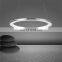 Simple modern 2circles round chandelier led dining room office lights