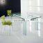 Square Beveled Tempered Dining Table Glass