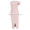 Summer dress wholesale 2015 new women nude off shoulder elegant luury bodycon sey cocktail party bandage Dress Bandage Bodycon W