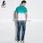 2016 Unique design gradient color t shirt men letters blue tops