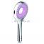 Chrome finish square ABS plastic big spray handheld shower head with holder and flexible hose