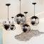 Nordic modern minimalist wrought iron globe pendant light for decorate