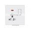 New white flame retardant PC panel electric wall switch socket with 2USB port dual MF3 pin socket switch with light