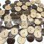 Custom Round 2 Holes Brown Natural Coconut Shell Button For Shirts Clothes