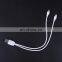 Factory Bulk White USB Charger Cable 2 in 1 USB Charging cable for 1.2v 1.5v 3.7v 9v usb battery