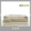 L-Shaped Living Room Furniture Sectional cotton light yellow color Fabric Sofa Set