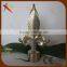 Brushed nickel sword shape curtain pole finial