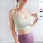 Women's confortable yoga bra  Medium Support Cross Back Wirefree Removable Cups Yoga Sport Bra