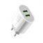 Amazon Hot Sell USB Type C 2port Phone Charger QC PD Wall Adapter Fast Charge Phone Accessories For Iphone