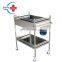 HC-M040 Factory Price Stainless Steel Medical Cart Hospital Trolley drug delivery for hospital