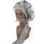 Fashionable Silky Adjustable Wide Brim Ribbon Satin Bonnet With Tie