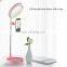 LED Makeup Ring Light Mirror Make Up Mirror Folding Self Ring Light Selfie Ring Mirror