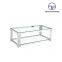 Best Quality Modern Round Shape Adjustable Glass Top Metal Stainless Steel Coffee Table For Living Room