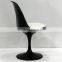 Replica Tulip Side fiberglass chair with cushion designed by Eero Saarinen